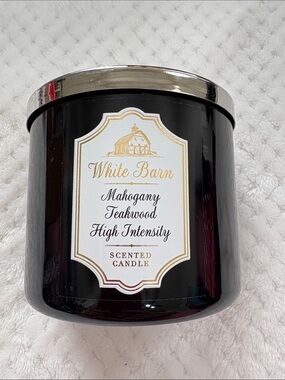 Bath & Body Works ~ White Barn Mahogany Teakwood Candle - 3 Wick ~ New